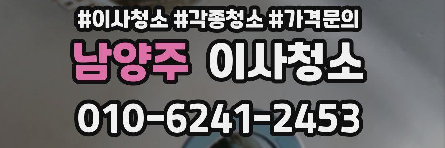 남양주 이사청소