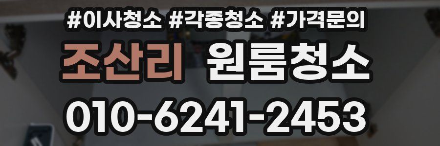 조산리 이사청소