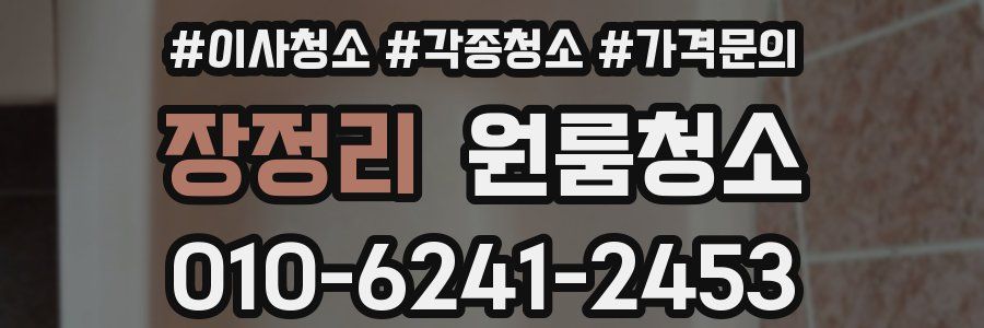 장정리 이사청소
