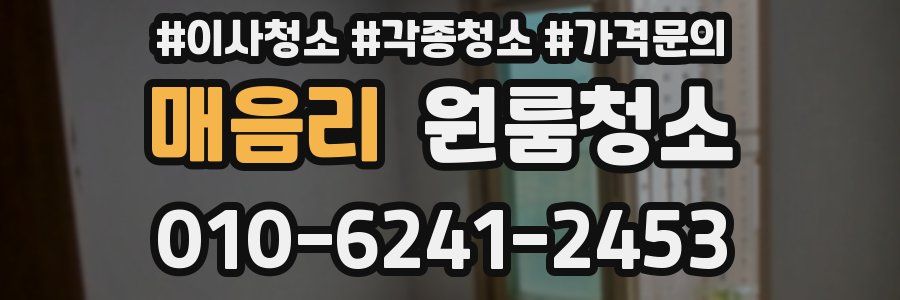 매음리 이사청소