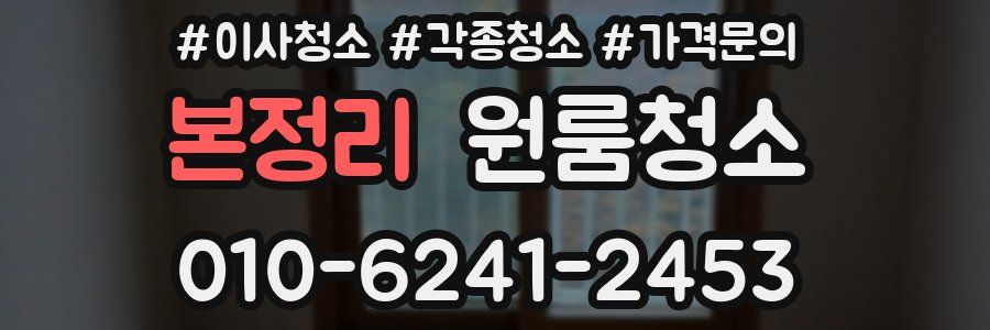 본정리 이사청소