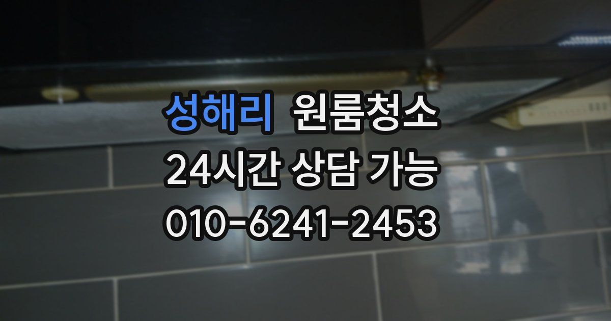 성해리 입주청소