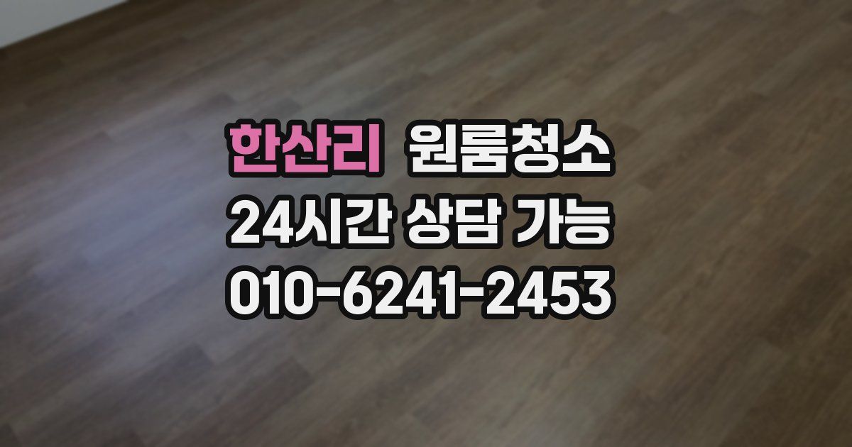 한산리 입주청소