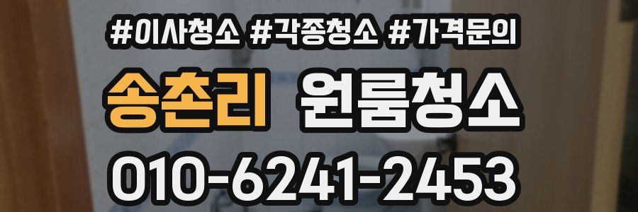 송촌리 이사청소