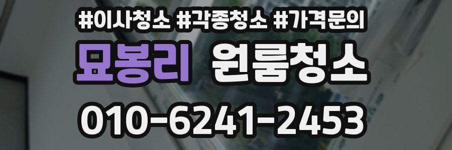 묘봉리 이사청소