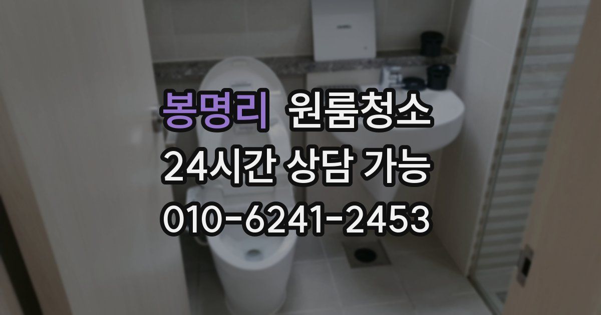 봉명리 입주청소