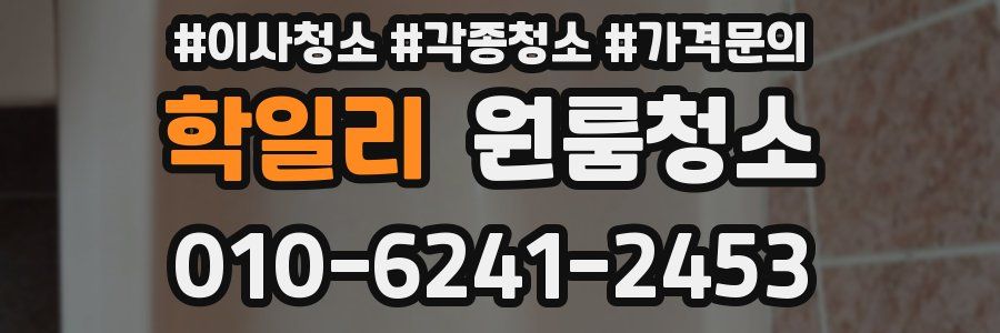 학일리 이사청소