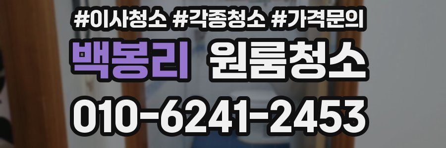 백봉리 이사청소