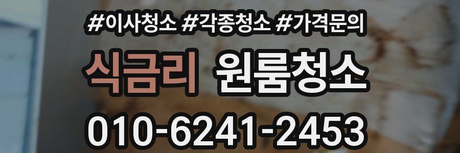 식금리 이사청소