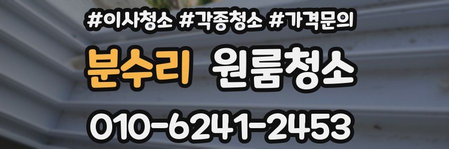 분수리 이사청소