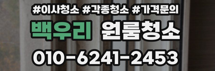 백우리 이사청소