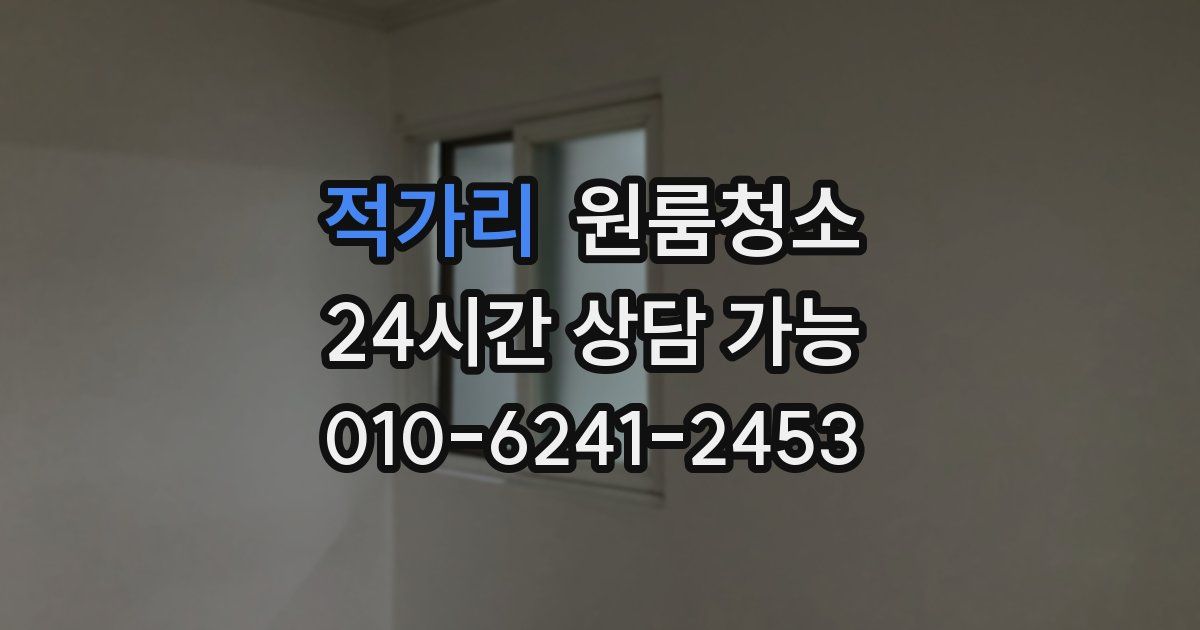 적가리 입주청소