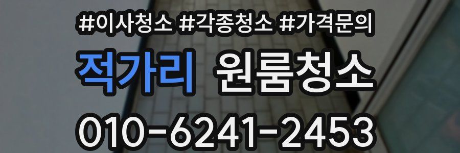 적가리 이사청소