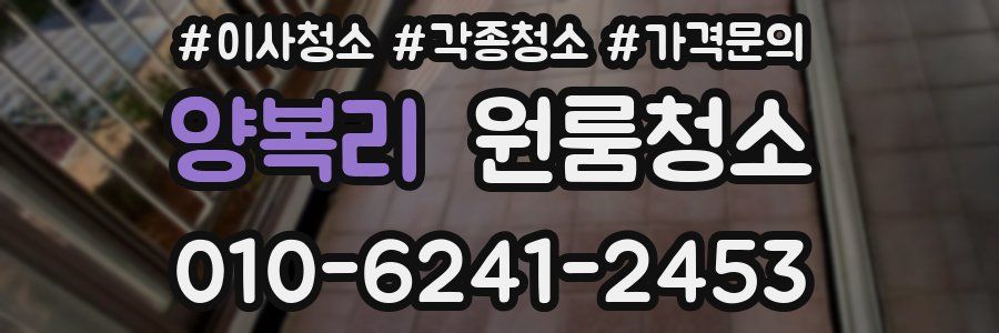 양복리 이사청소