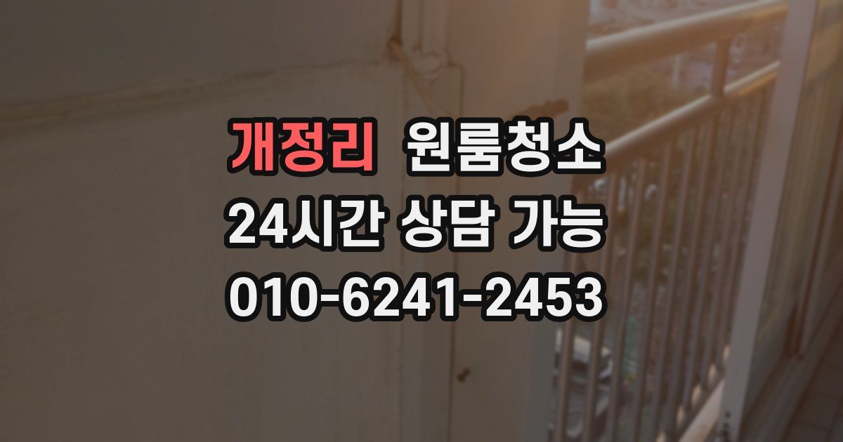 개정리 입주청소