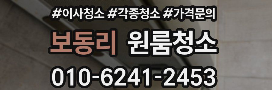 보동리 이사청소