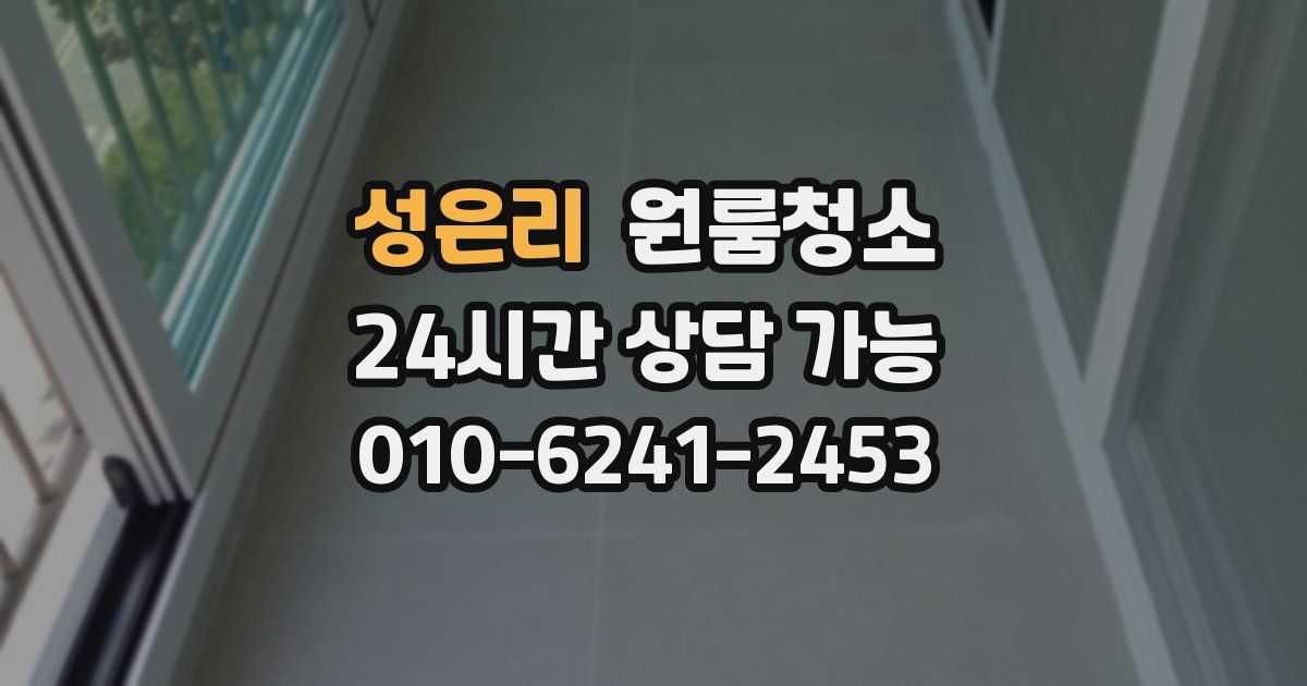 성은리 입주청소