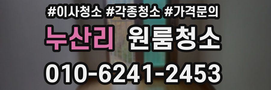 누산리 이사청소