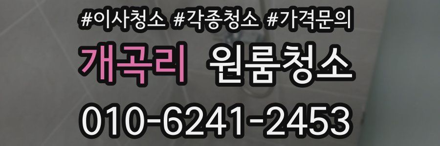 개곡리 이사청소