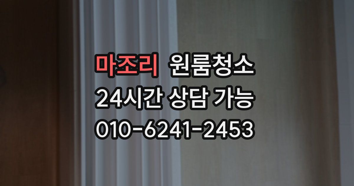 마조리 입주청소