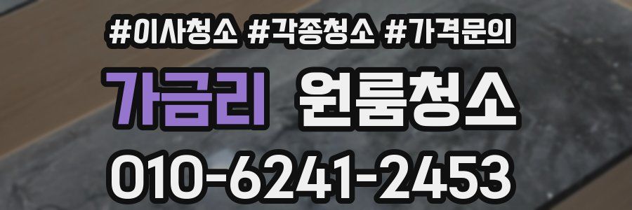 가금리 이사청소