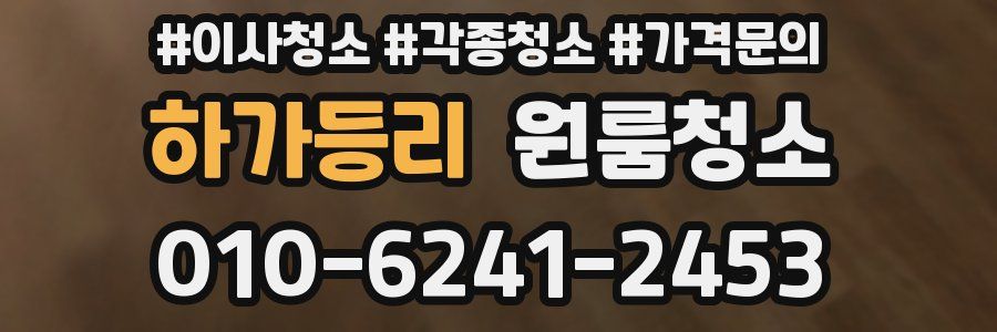 하가등리 이사청소