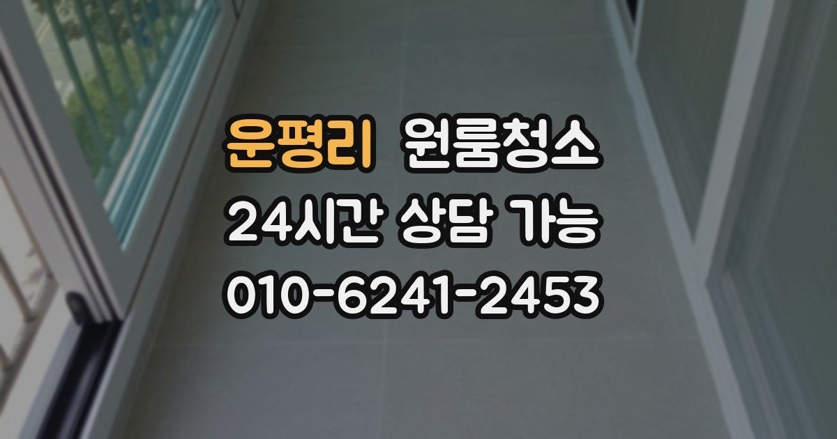 운평리 입주청소