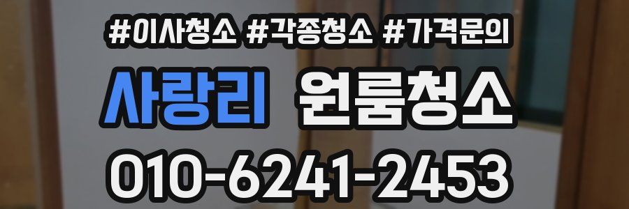 사랑리 이사청소