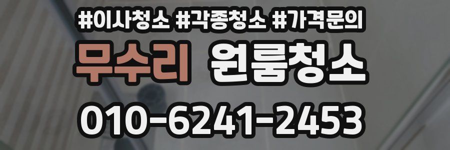 무수리 이사청소