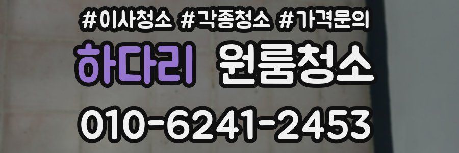 하다리 이사청소