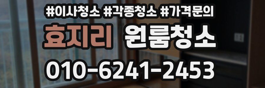 효지리 이사청소