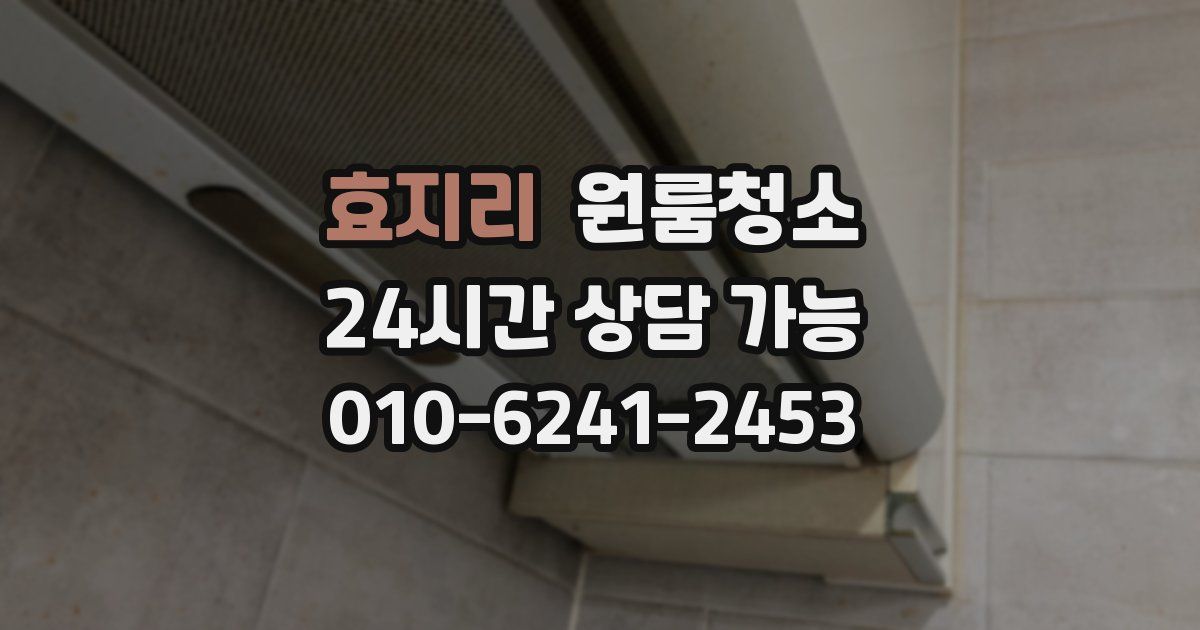 효지리 입주청소