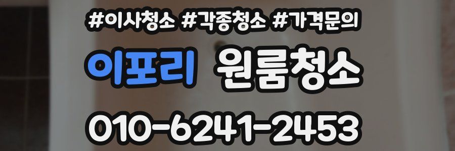 이포리 이사청소