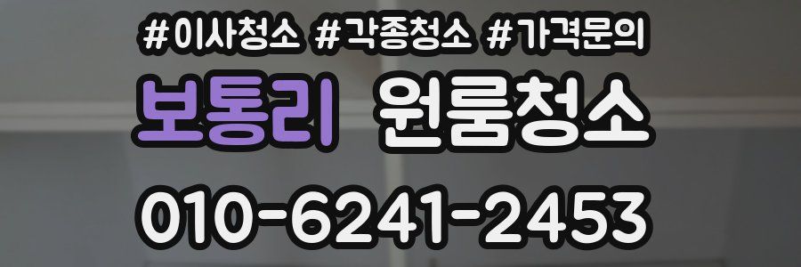 보통리 이사청소