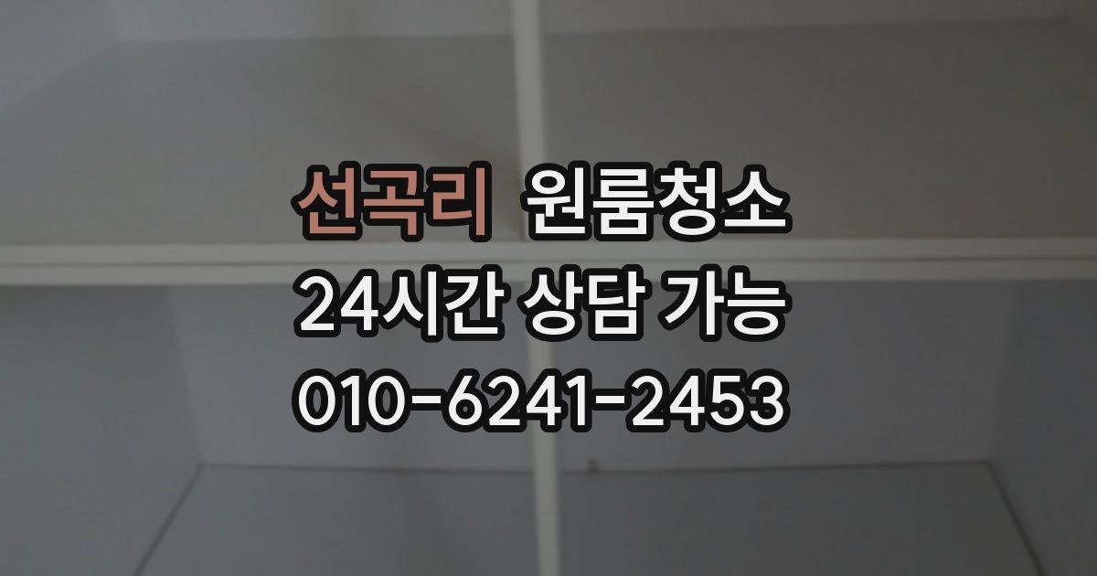 선곡리 입주청소