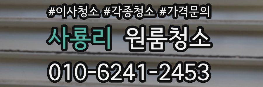 사룡리 이사청소