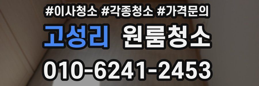 고성리 이사청소