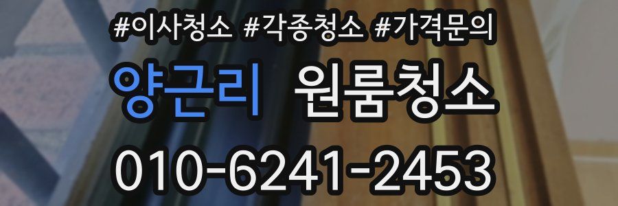 양근리 이사청소