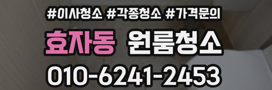 효자동 이사청소