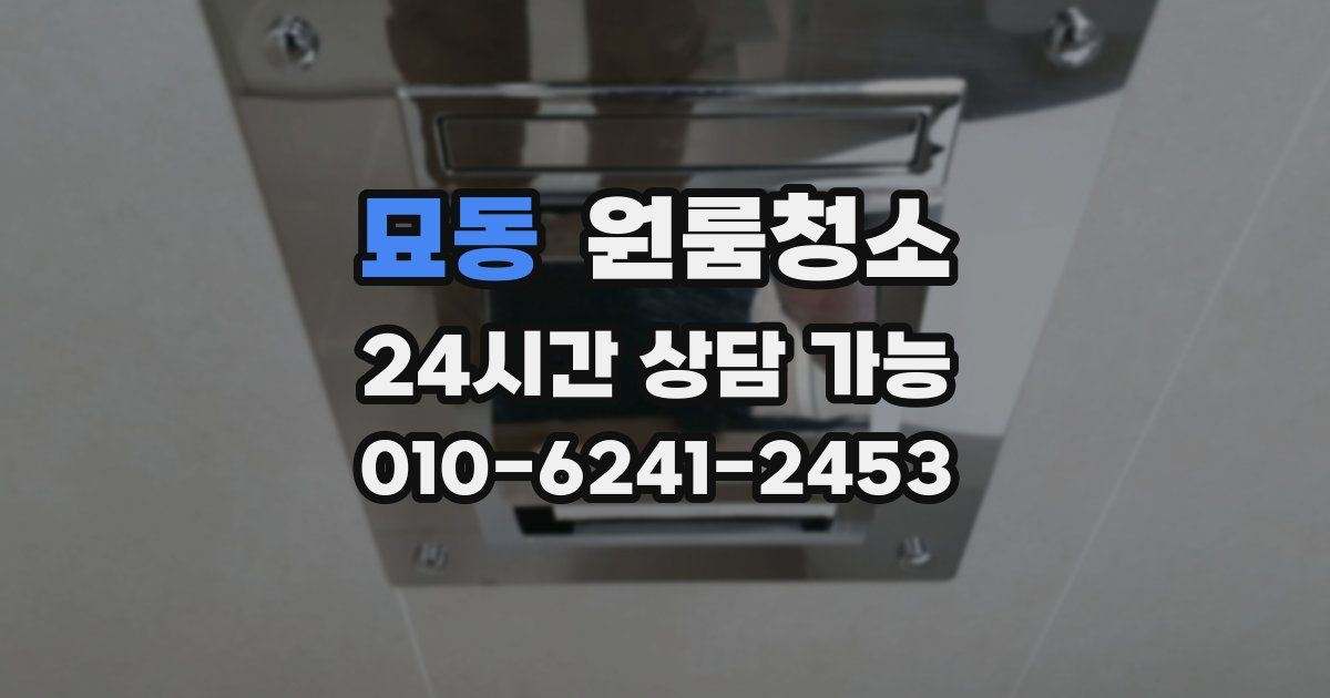 묘동 입주청소