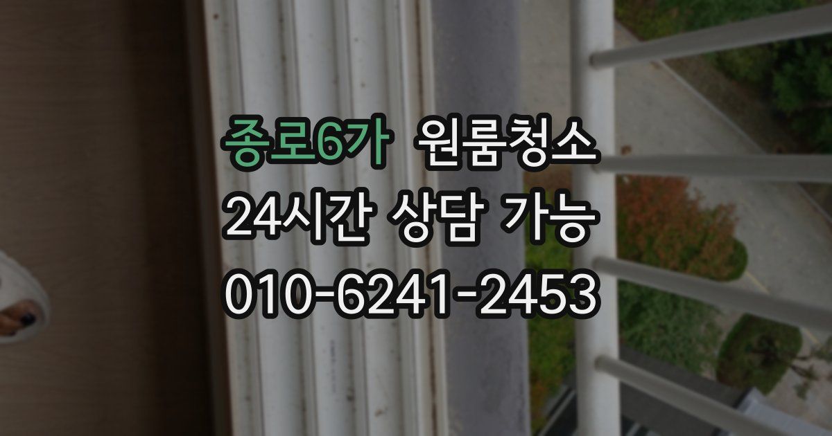 종로6가 입주청소