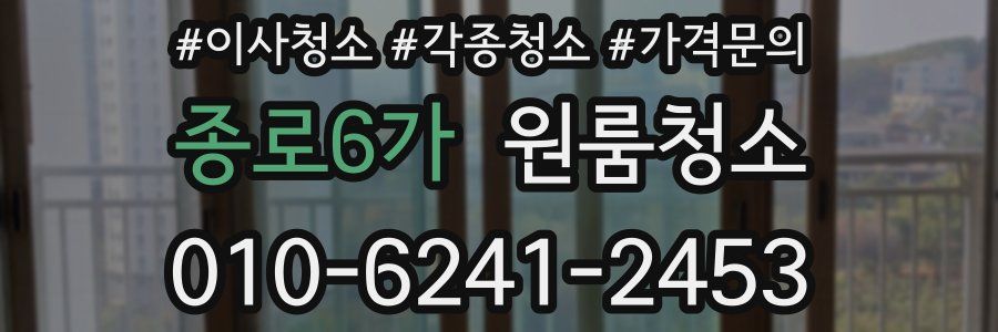 종로6가 이사청소