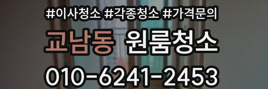 교남동 이사청소