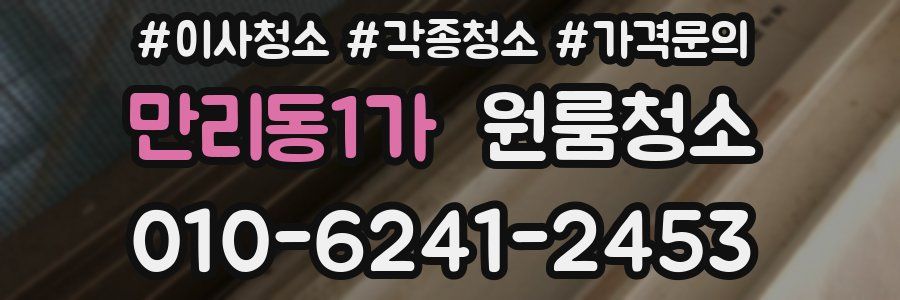 만리동1가 이사청소