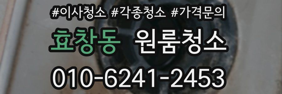 효창동 이사청소