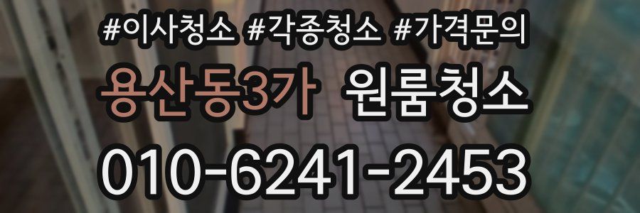 용산동3가 이사청소