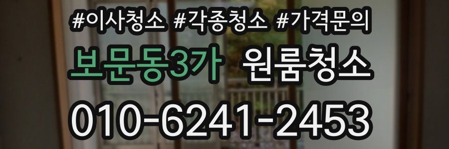 보문동3가 이사청소