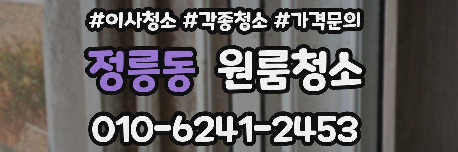 정릉동 이사청소