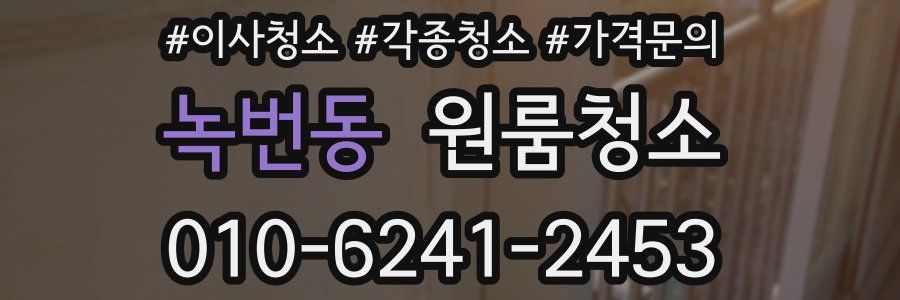 녹번동 이사청소