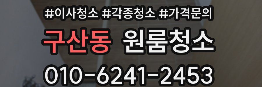 구산동 이사청소